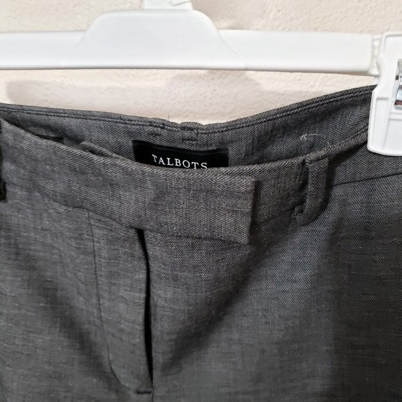 Talbots Size 4 High Waist Straight Leg Trousers Dark Gray - Picture 4 of 6